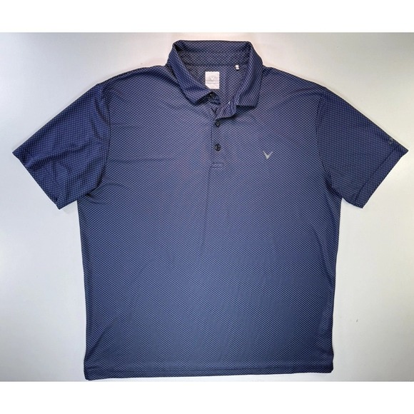 Callaway Other - Callaway Opti-Dri Golf Mens 2XL Blue geometric Performance Polo Shirt